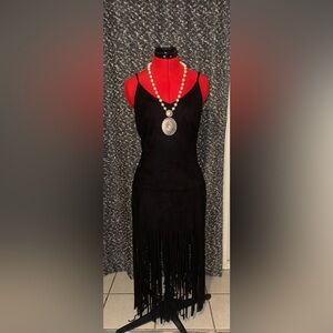 Sugar Lips black fringe dress
